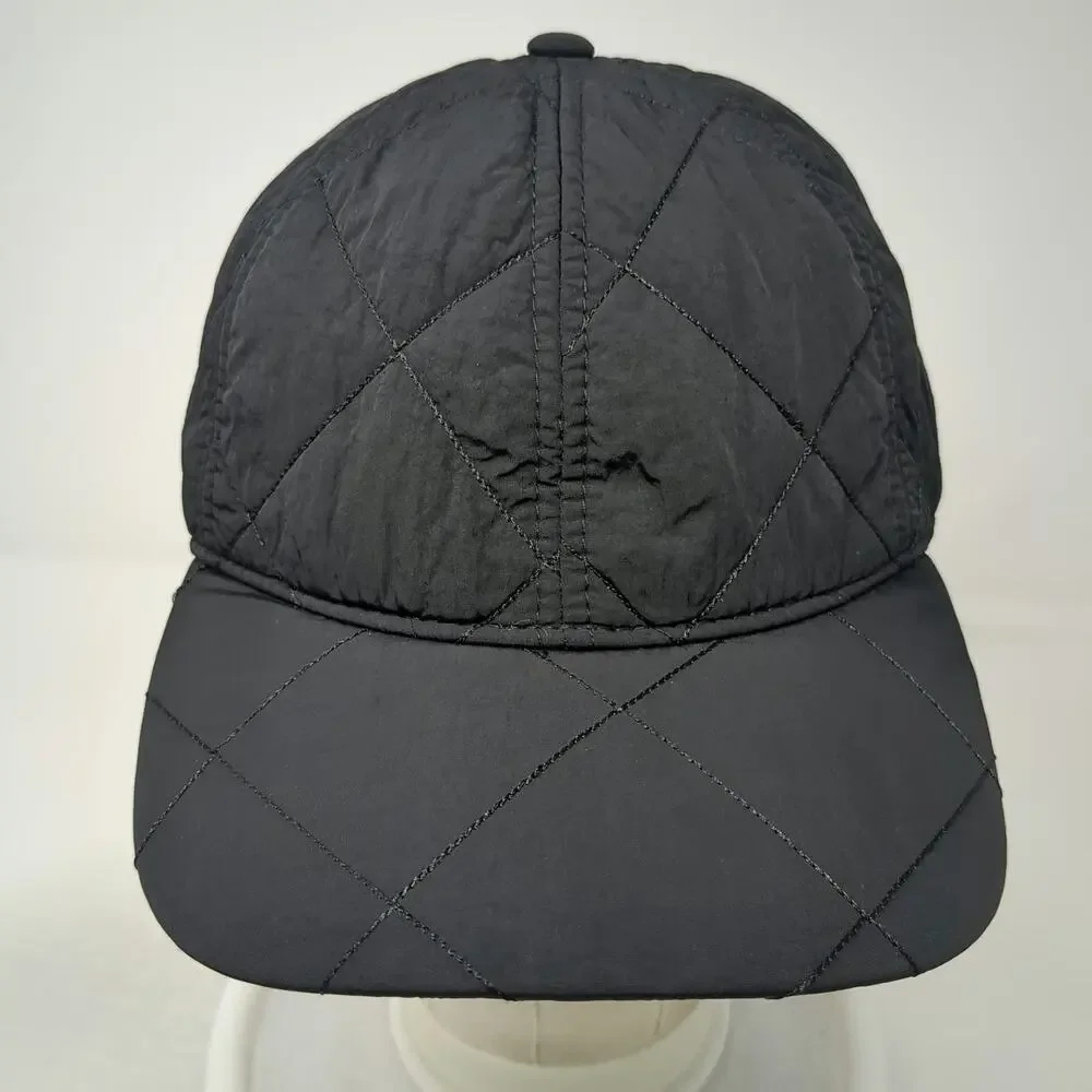 All in Motion Baseball Cap Black One Size Quilted Nylon Adjustable Cord Hat